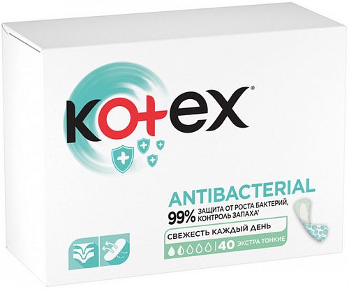 фото упаковки Kotex Antibacterial Прокладки ежедневные